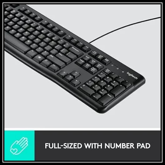 Logitech MK120 Wired USB Keyboard and Mouse Set for Windows