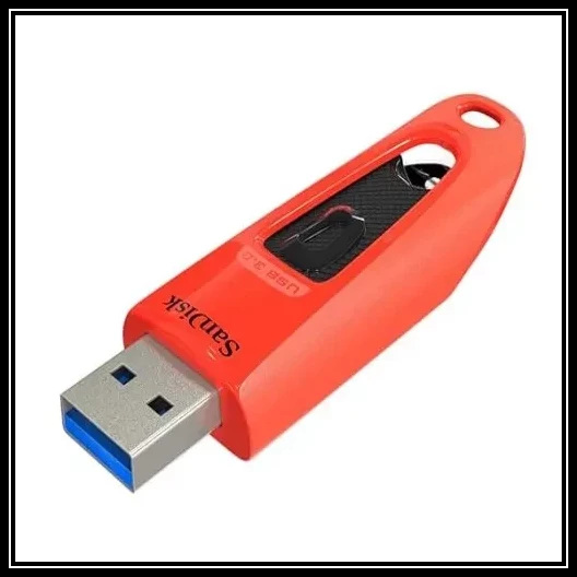 SanDisk Ultra USB 3.0 Flash Drive, CZ48 32GB, USB3.0, Stylish Sleek Design, Red