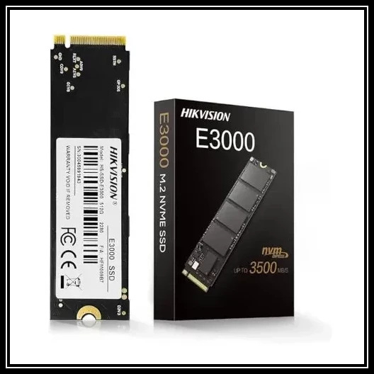 Hikvision E3000 Internal NVMe PCIe M.2 SSD 512GB, Internal Solid State Drive, Gen 3x4, 2280, 3D NAND